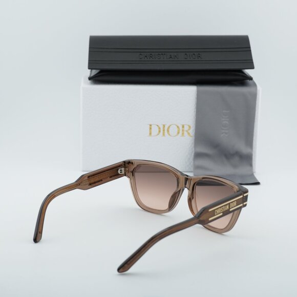 Dior DIORSIGNATURE S6U 64F1 Square Sunglasses - Shiny Brown/Brown main image 10